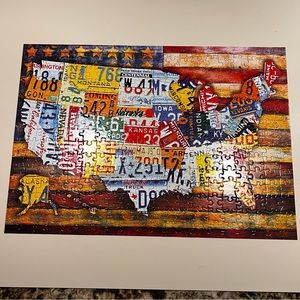 Buffalo Games “Road Trip USA‎ “ License Plates 300 Large Piece Jigsaw Puzzle